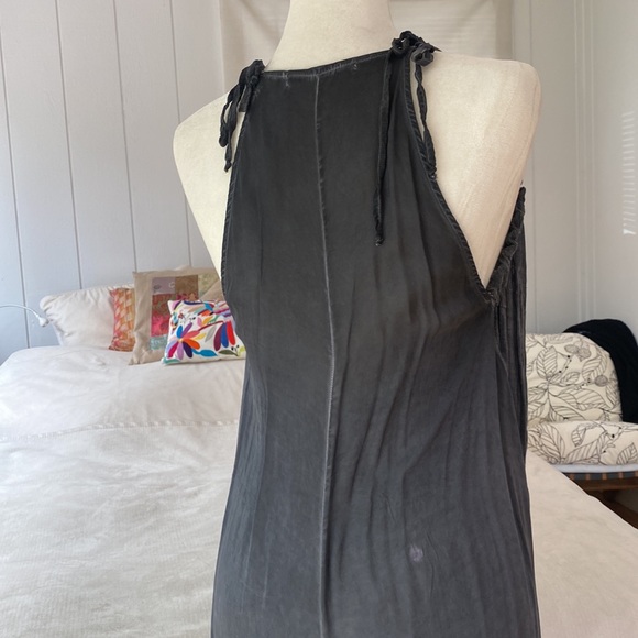 Transit par such, italy designer summer dress, washed blue grey size L linen - Picture 4 of 17